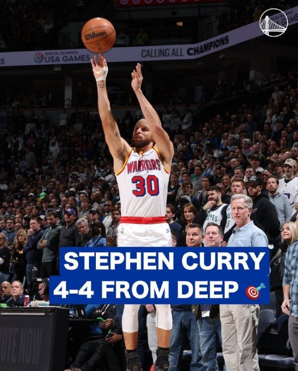 库里31+8华子28分 铁汉险胜丛林狼回西部第十